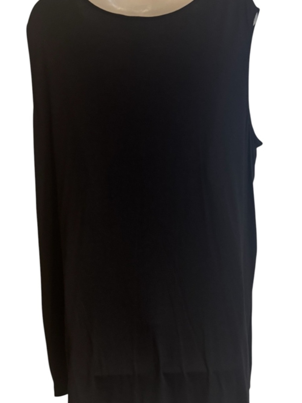 GORGEOUS Black Sleeveless Top/Tank/Shell Silver Chain Detail PLUS: 18/20 #14 - Picture 5 of 7